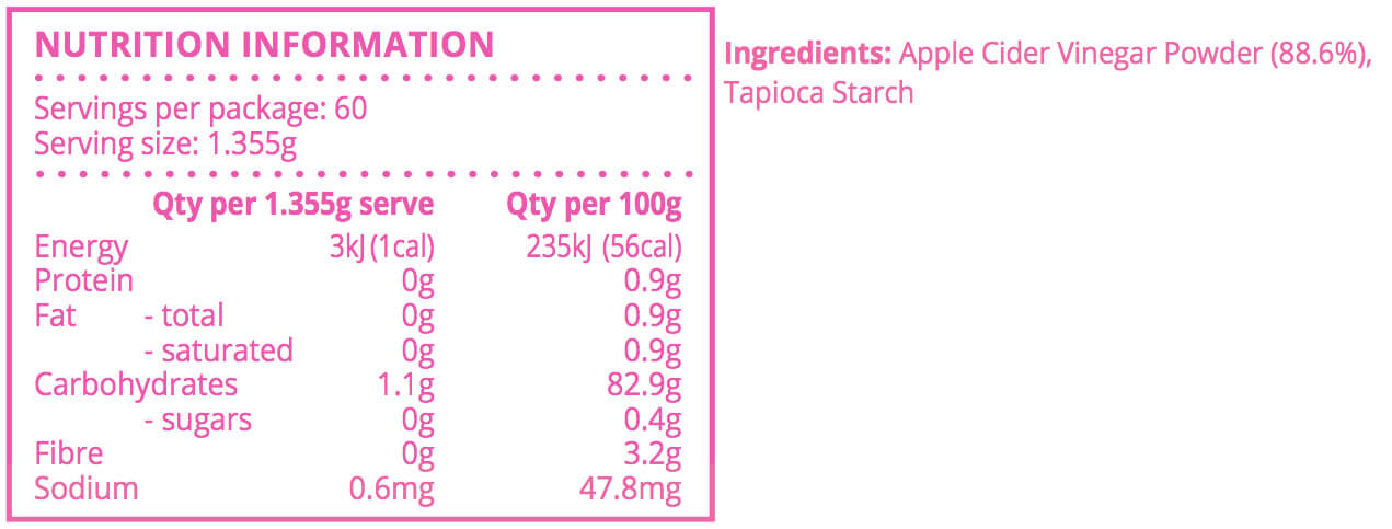 Apple Cider Vinegar Tablets - Nutrition for Mums 